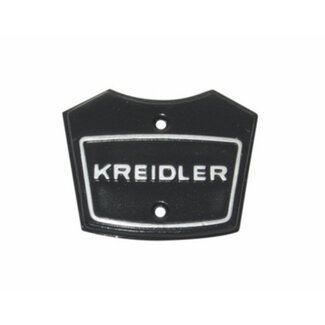 Kreidler plaatje + logo koplamphuis kreidler antraciet boven