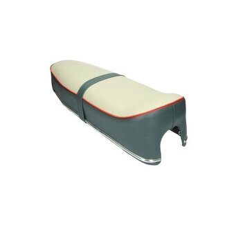 buddyseat (made in EU) grijs/creme rode bies 27.94.99 kreidler
