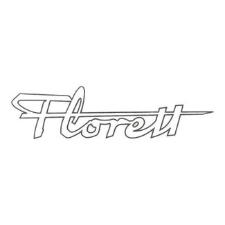 sticker florett wit/zwart