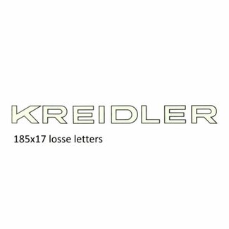 Kreidler sticker woord [kreidler] wit/zwart