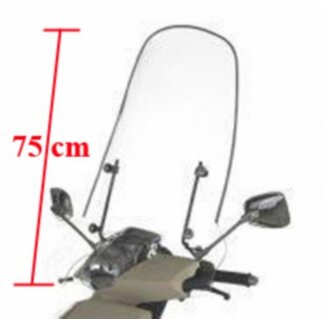 Peugeot windscherm + bev. set hoog viva va2008 75cm helder orig pg530-viv-00l