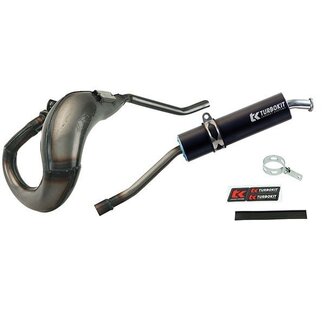 uitlaat rechts e-keur senda drd pro blank/zwart Turbokit