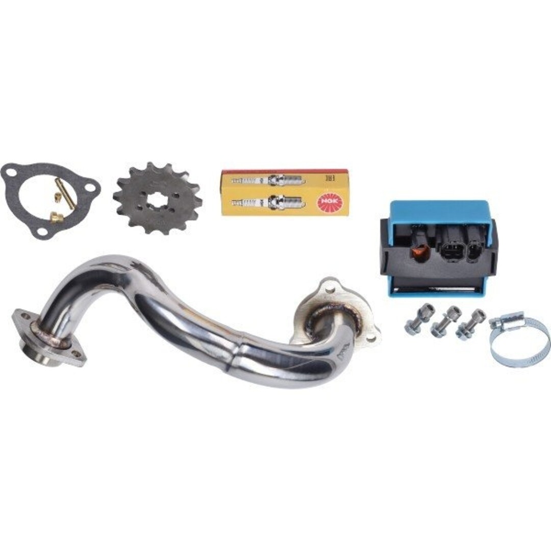 uitlaatbocht euro-4 derbi opvoerset senda 101 octane