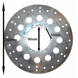 remschijf gpr/rx 260mm voor