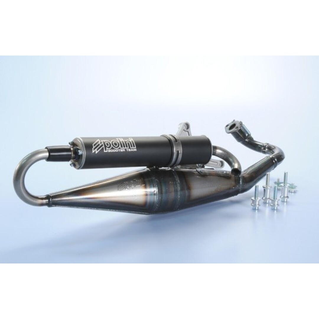 uitlaat cpl team 4 sco piaggio 2t blank/zwart polini 200.0407