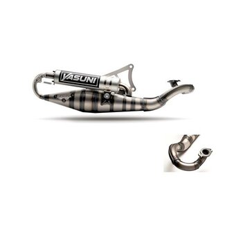 Piaggio uitlaat cpl carrera 10 sco piaggio 2t blank/alu yasuni tub317-3