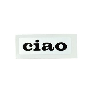 Vespa si, ciao, citta sticker vespa woord [ciao] zilver/zwart