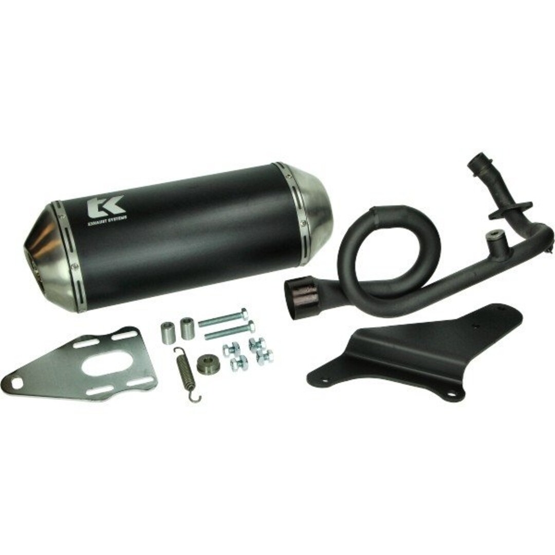 uitlaat cpl 4t 2v e-keur gmax euro-2 primav/sprin zwart alu Turbokit