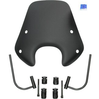 Piaggio windscherm + bev. set laag (Made in EU) zip2000 30cm zwart mat Regia