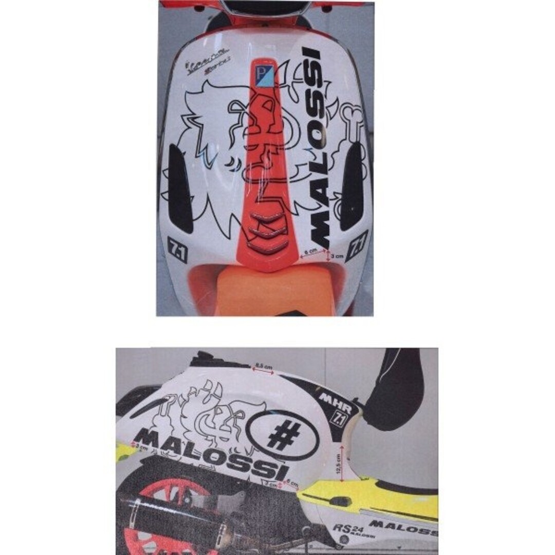 Malossi stickerset trophy racingset elettrica/primav/sprin zwart malossi 3317672