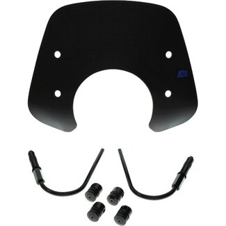 Vespa windscherm + bev. set laag euro-5 (made in EU) mat zwart gts125/gts250/gts300hpe