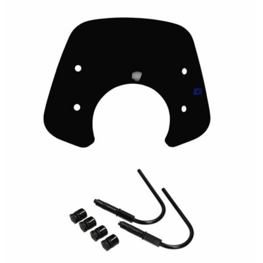 Vespa windscherm + bev. set laag euro-5 (made in EU) glans zwart gts125/gts250/gts300hpe Regia