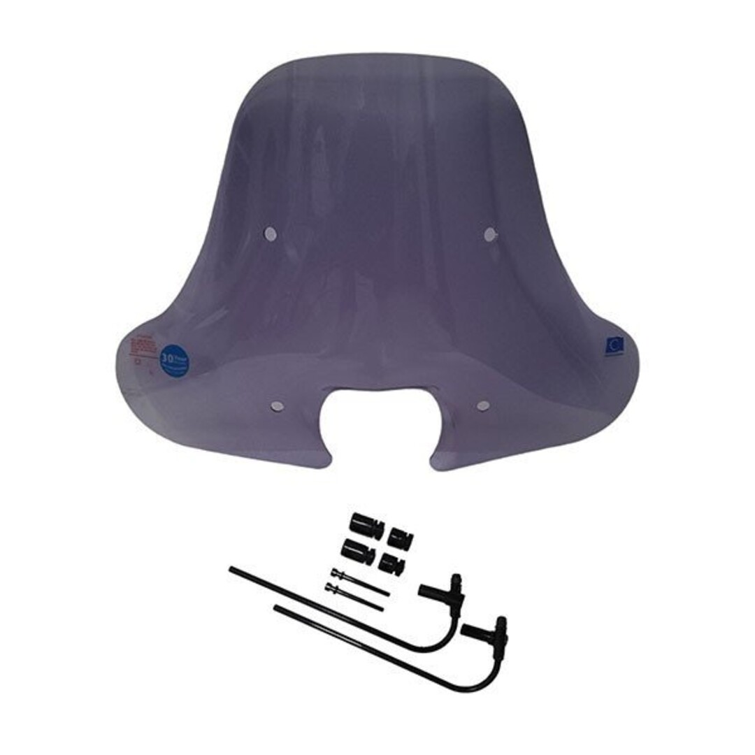 Piaggio windscherm (made in EU) half hoog zip smoke