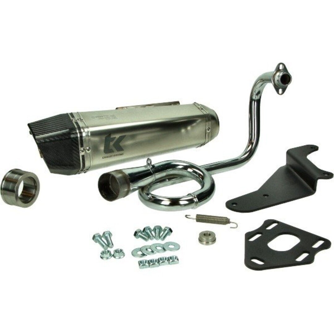 Piaggio uitlaat cpl euro-2 GP PRO zip 4t 2v alu/carbon Turbokit