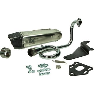 Piaggio uitlaat cpl euro-2 GP PRO zip 4t 2v alu/carbon Turbokit