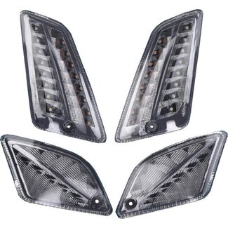 knipperlichtset led euro-4/5 E-mark 2019-2022 gts donker smoke voor/achter Moto-Nostra mn629ktb 4pcs