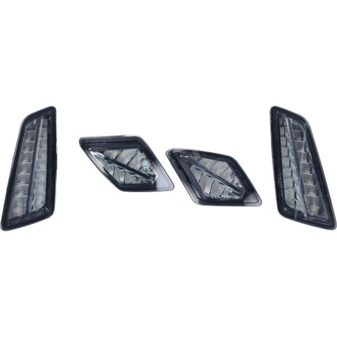 knipperlichtset led euro-4/5 E-mark 2023> gts smoke voor/achter Moto-Nostra mn633ktb 4pcs