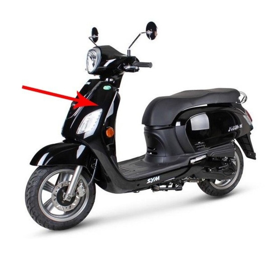 voorscherm fiddle 3 zwart orig 64301-xfa-000-kg