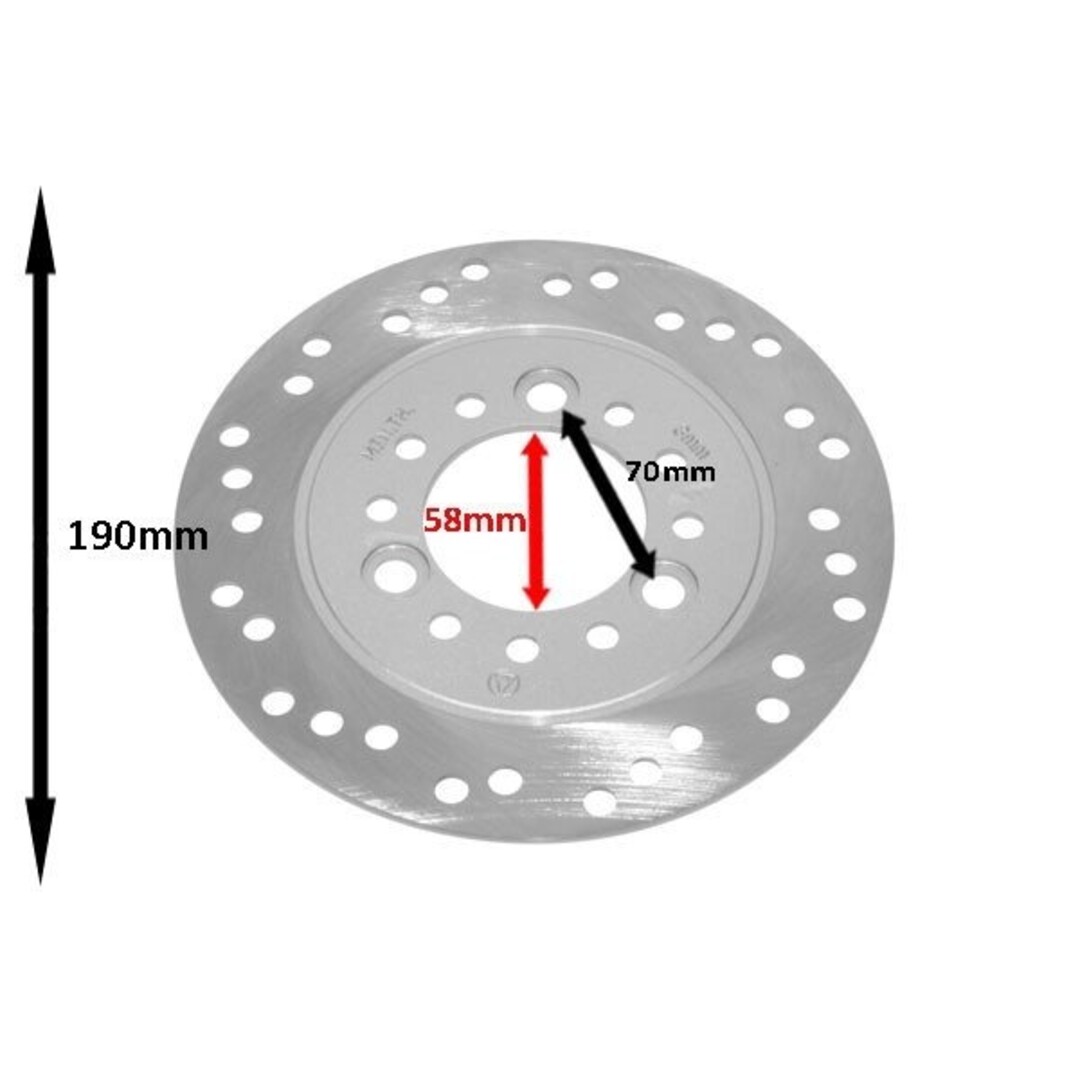 remschijf chi lx/nap/china S/china4t/retro/tori 190mm voor orig 40200001bz