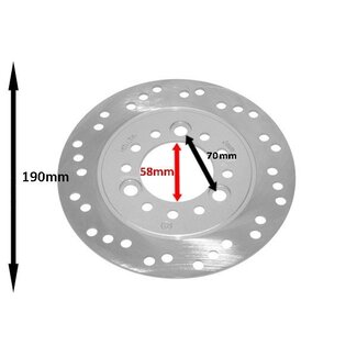 remschijf chi lx/nap/china S/china4t/retro/tori 190mm voor orig 40200001bz
