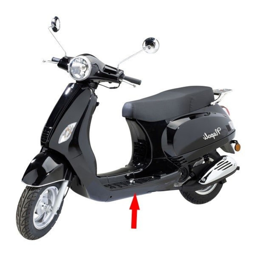 zijskirt treeplank chi lx/nap/riva1/toscana/vx50agm zwart links