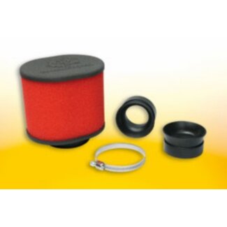 powerfilter red filter e15 ovaal 42/50/58.5mm malossi 0413434
