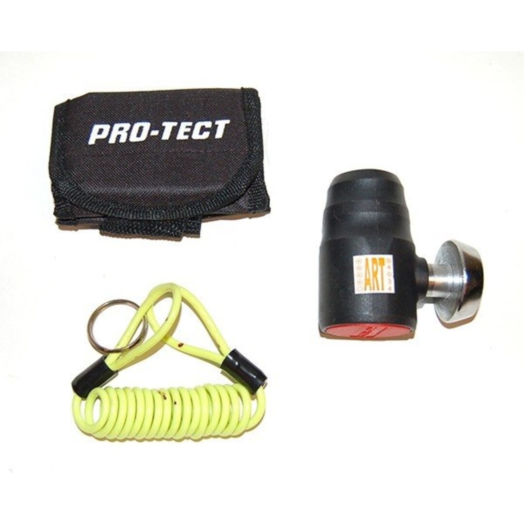 slot schijfrem art 4-sterren + reminder kabel zwart/chroom pro-tect 13.5mm  419250