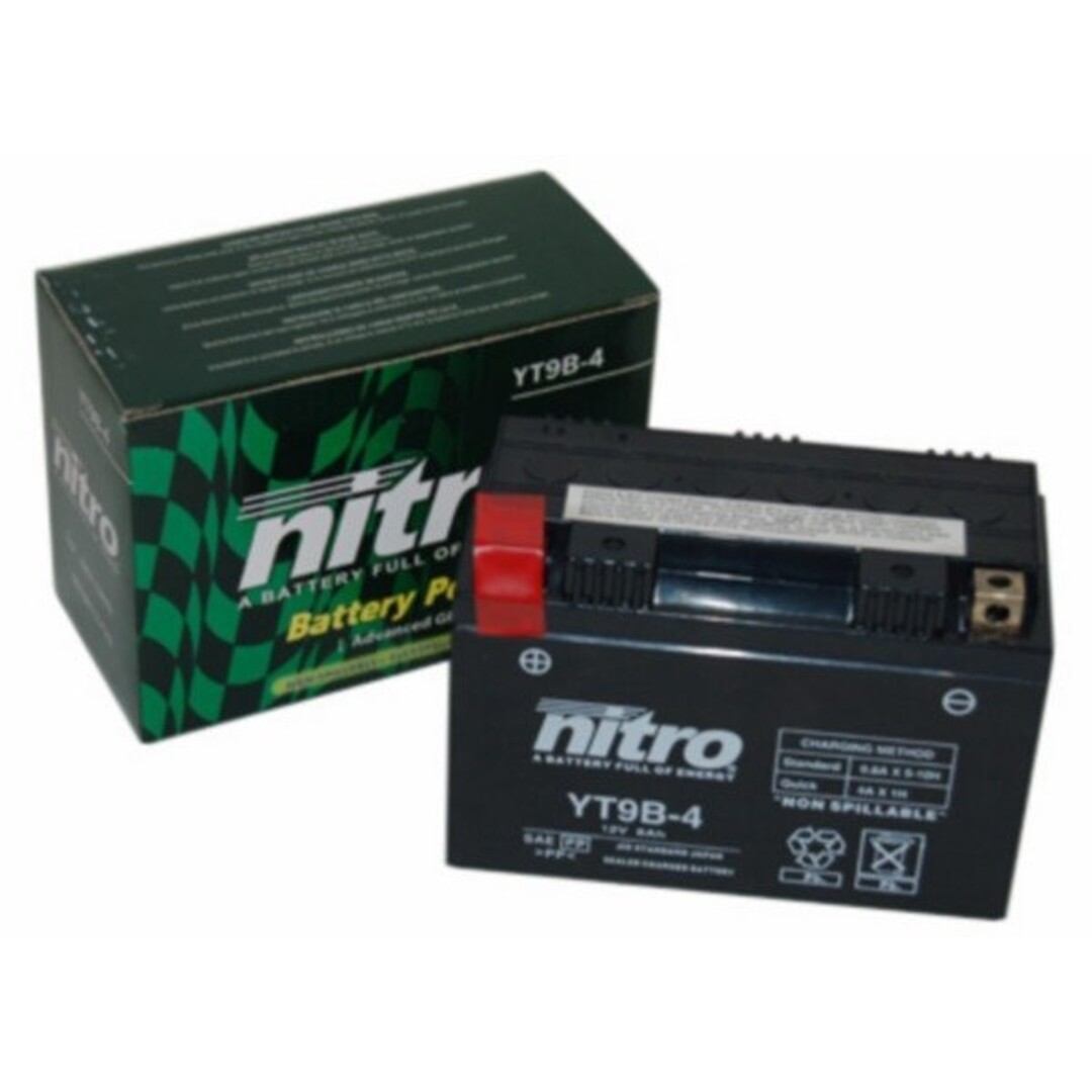 accu nt9b-4/yt9b-4 sla/gel 8amp nitro