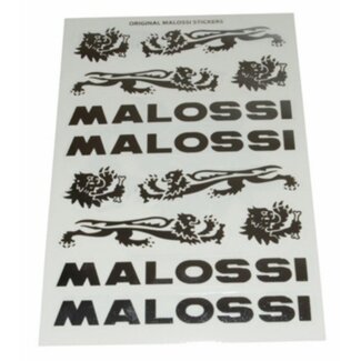 stickerset chroom/grijs malossi 3314465 3-delig