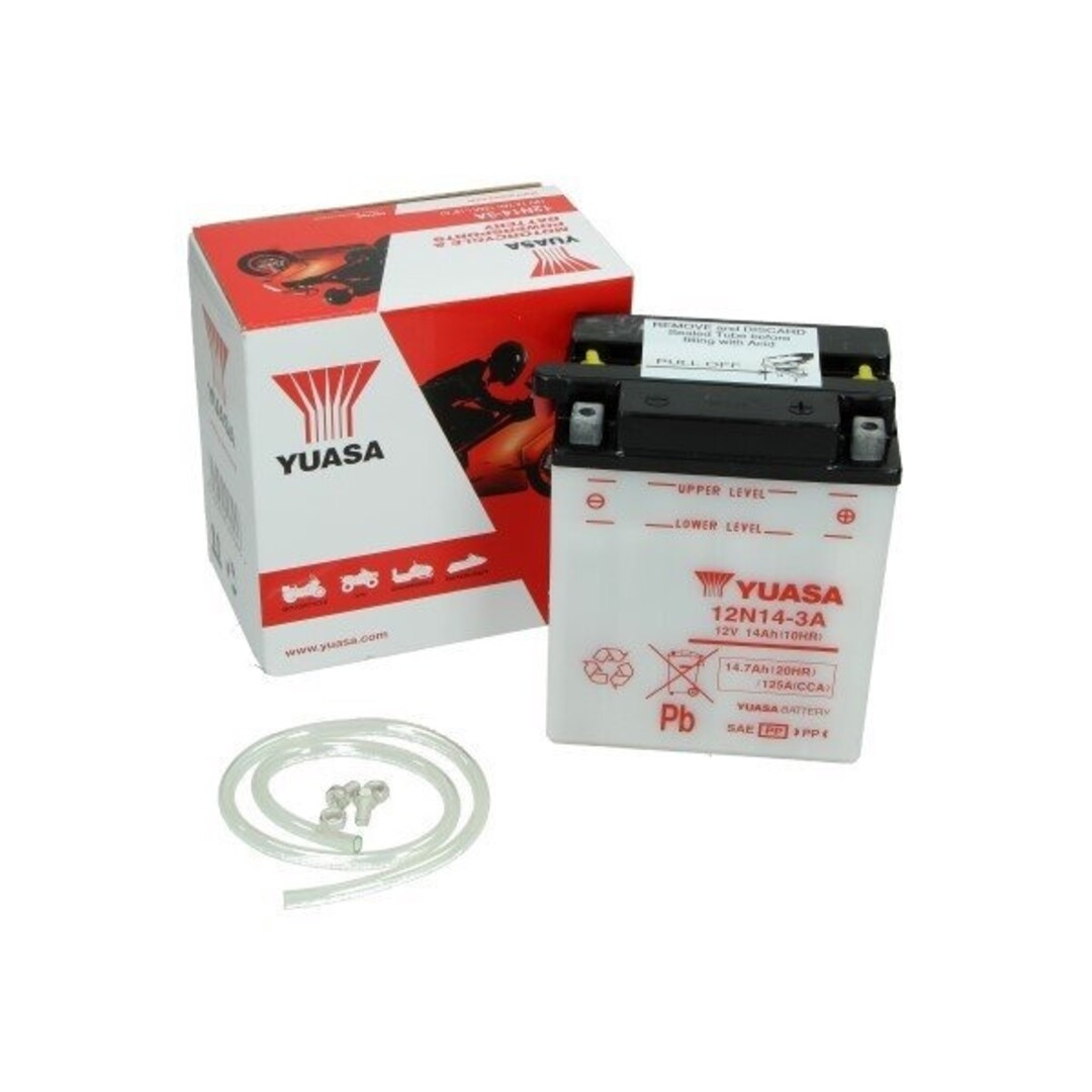accu 12n14-3a onderhoudsvrij (yb14l-a2) 14amp yuasa