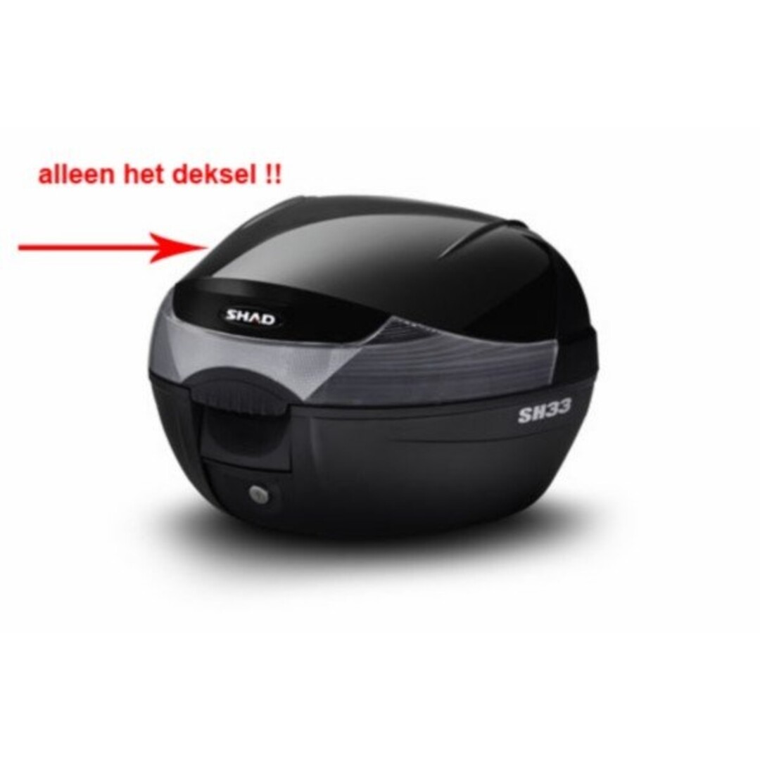 deksel topkoffer sh33 zwart shad