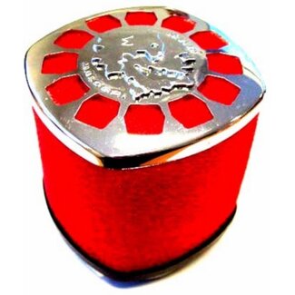 Malossi powerfilter e14 recht 32mm chroom/rood malossi mhr 0411450