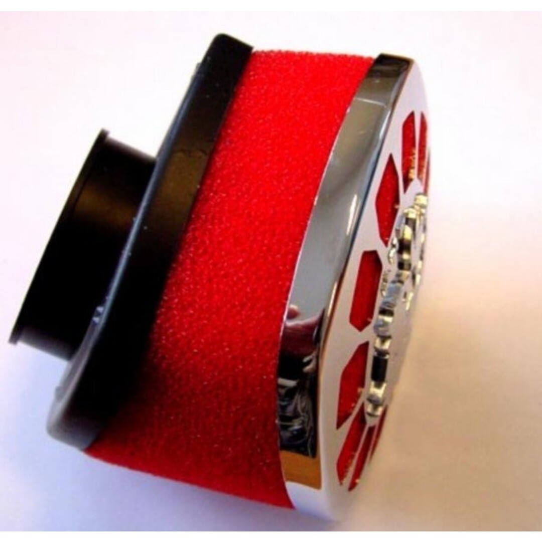 Malossi powerfilter e14 schuin 38mm chroom/rood malossi mhr 0411461