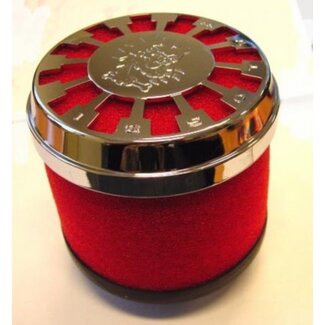 Malossi powerfilter e13 recht 32-38mm chroom/rood malossi mhr 0411729