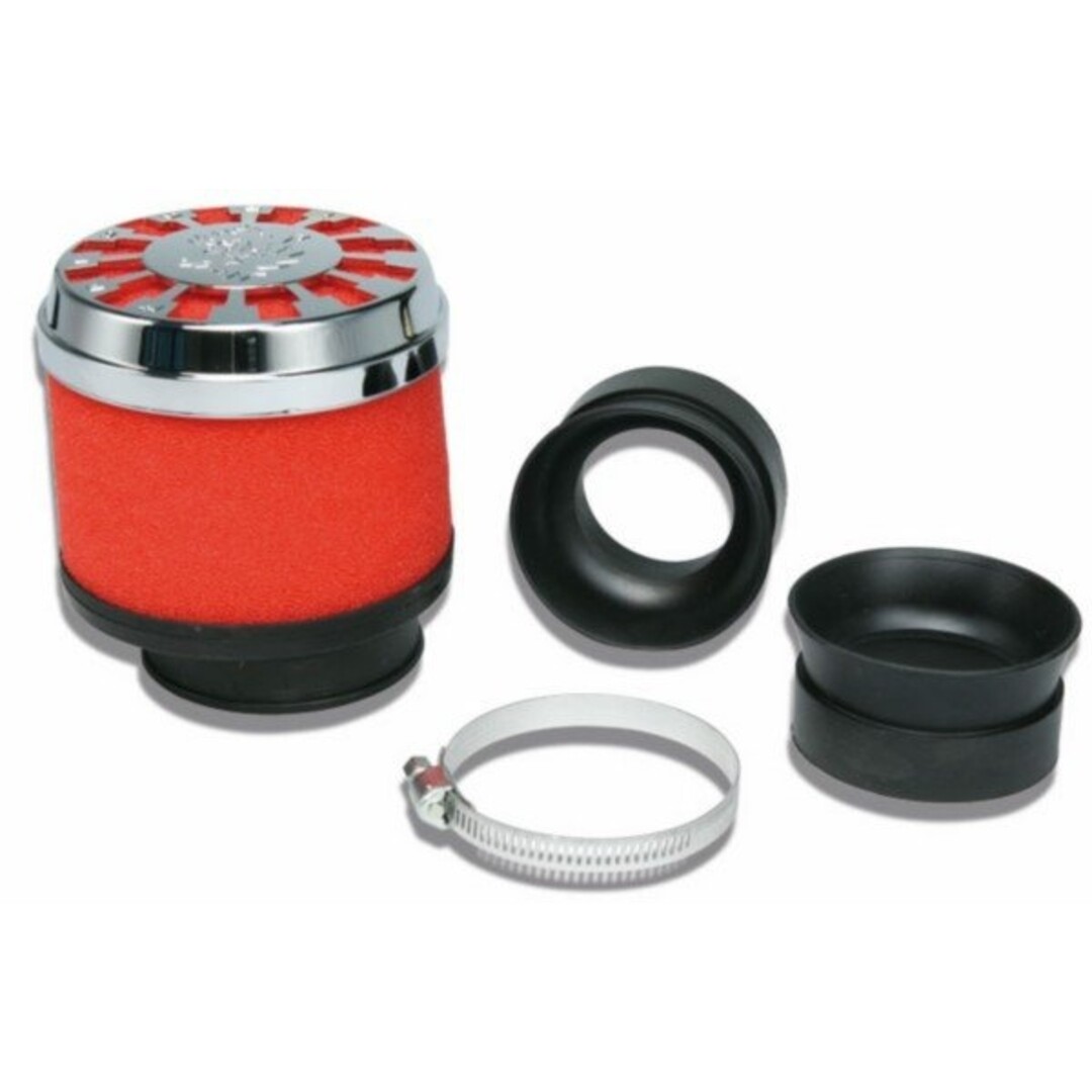 Malossi powerfilter e13 recht 42-58mm chroom/rood malossi mhr 0413528
