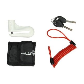 slot schijfrem + tasje met reminder kabel 5mm luma 83d