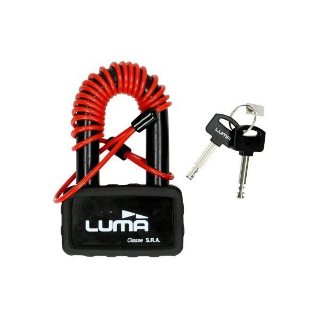 Luma slot schijfrem art 4-sterren met reminder kabel (hangslot) luma dia18
