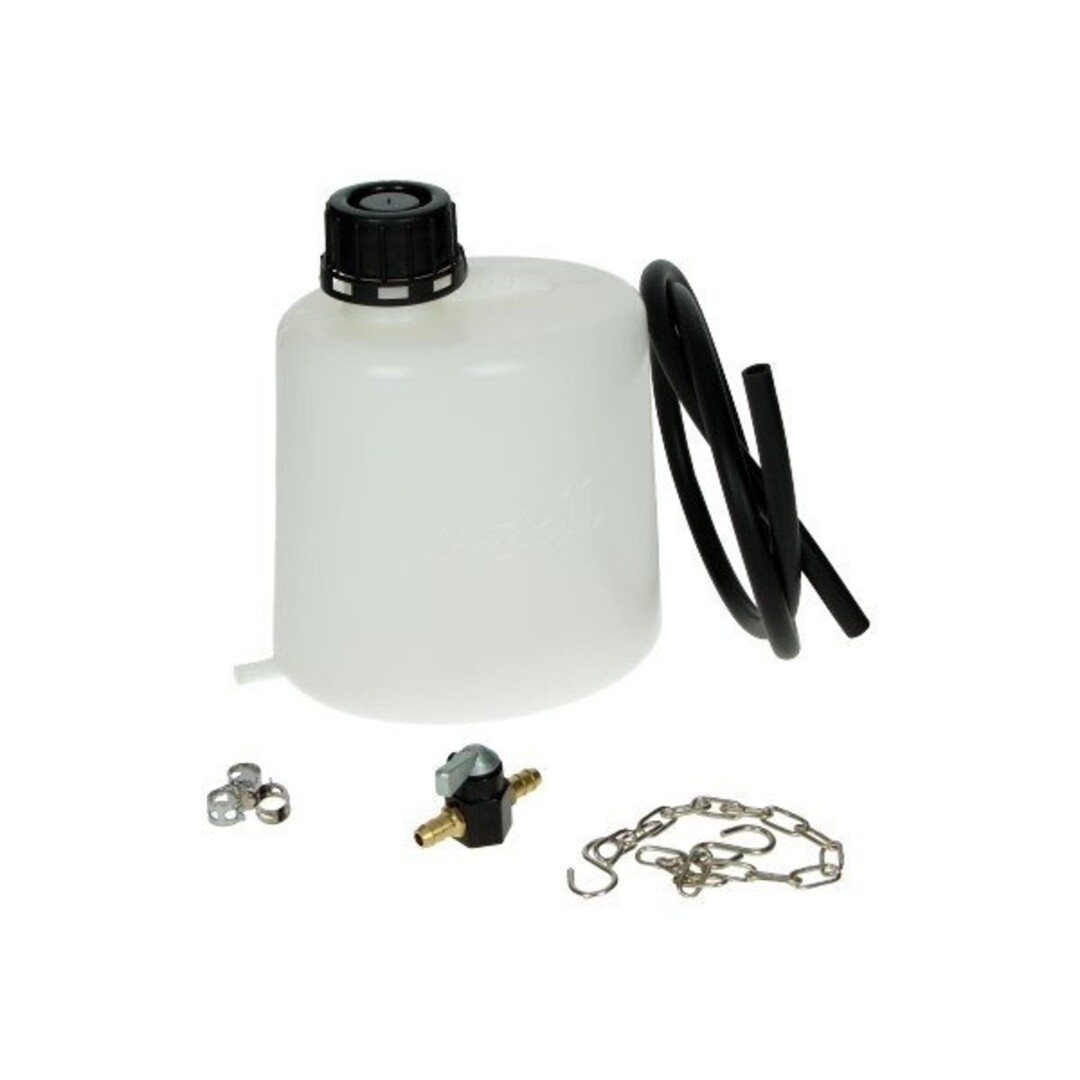 Mobiele Buzzetti Werkplaats Benzinetank 1,5L met Benzinekraan, Slang en Ketting – Universeel Toepasbaar