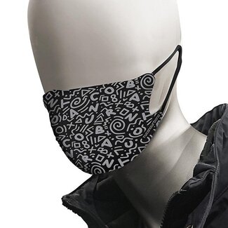 mondmasker helm jet nano 2 stuks uitwasbaar zwart/grijs tucano 662