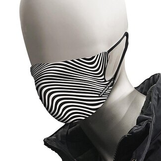 mondmasker helm jet nano 2 stuks uitwasbaar zwart/wit tucano 662