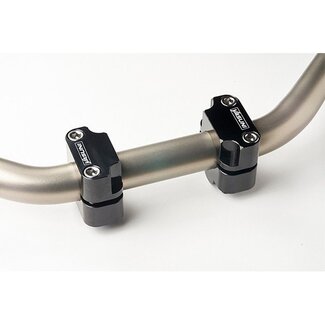 stuurklem set aluminium cnc pro race Ø28.6mm zwart yasuni