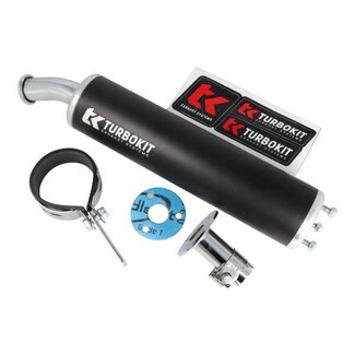 nademper uitlaat los 3-bouts high performance 70x270mm zwart Turbokit