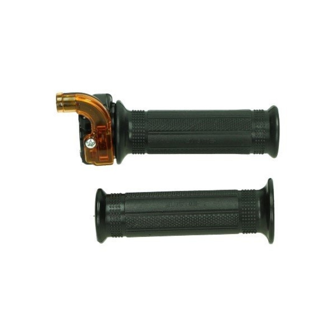 gashandel speed haaks (made in EU) bromfiets/scooter/univ zwart/oranje lusito