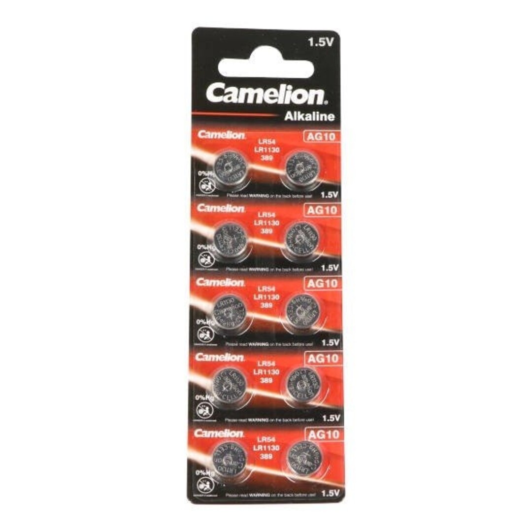 batterij AG10 1.5v camelion 10 stuks