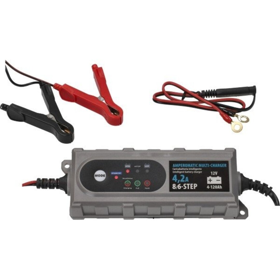acculader 12v slimme acculader amperomatic multi charger 4,2A lampa 70208