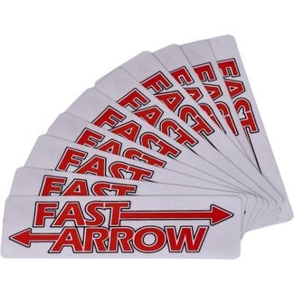 Fast-Arrow Sticker Fast Arrow 100x30 mm – 10 stuks