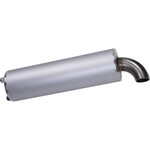 DDL zilveren nademper 3-bouts 70–100cc – Ø60mm, 200mm lang, incl. pakking & montagemateriaal