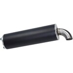 DDL zwarte nademper 3-bouts 70–100cc – 60mm diameter, 200mm lang, incl. montagemateriaal