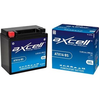 Bmw accu atx14l-bs/ytx14l-bs sla/gel o.a. bmw/mp3 12amp axcell