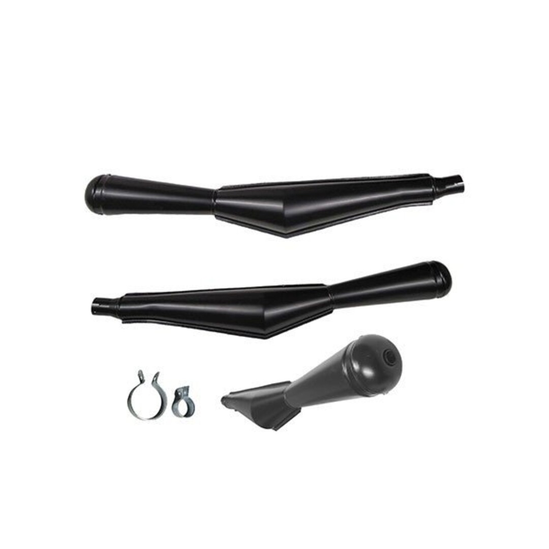 uitlaat oldtimer (made in EU) megafoon uni. 28mm zwart jamarcol